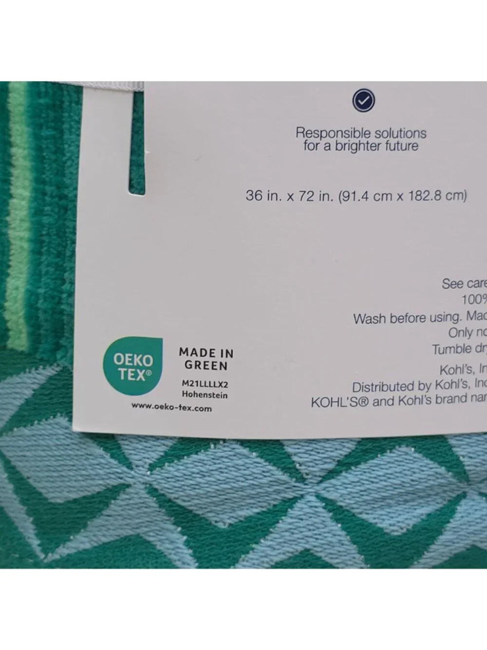 The Big One Oversized Beach Towel Palm Leaves 36x72